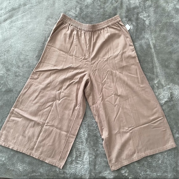 O'Neill Louie Knit Cropped Tan Gauchos Pockets M - Picture 1 of 11